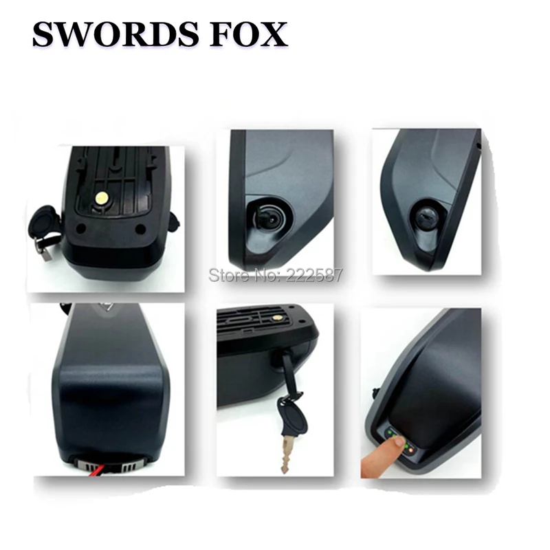 Литий ионная батарея SWORDS FOX 36 в 48 52 13 Ач 17 Hailong 500 Вт 750 1000 для электровелосипеда
