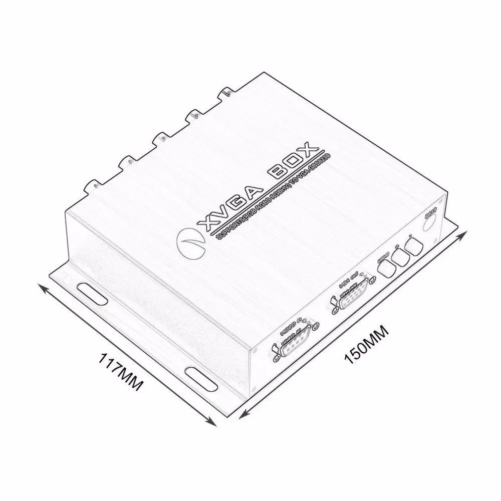 GBS 8239 XVGA коробка EGA RGB к VGA промышленный преобразователь монитор Замена 8219 rgb