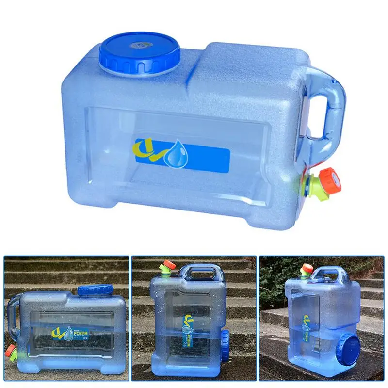 12L Car Bucket PC Thickened With Faucet Self driving Car Portable Water