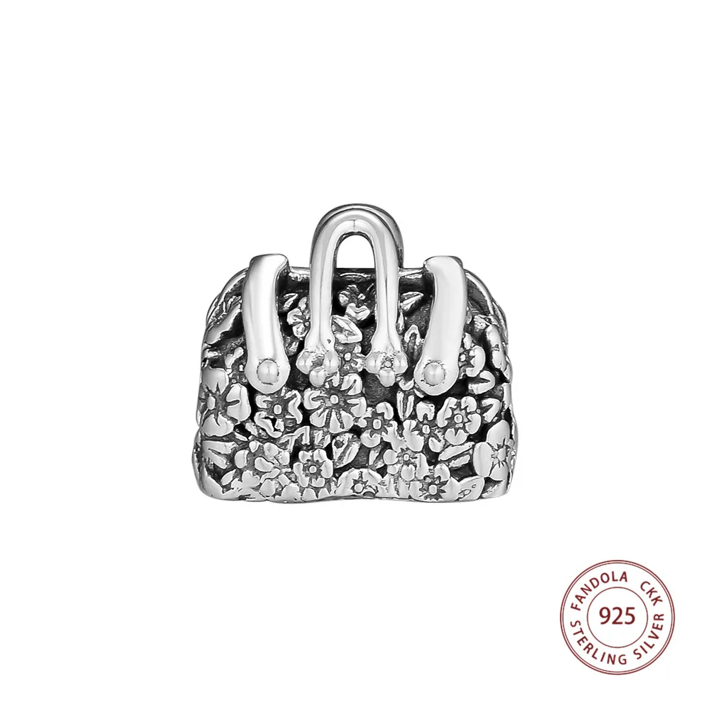 

100% Real 925 Sterling Silver Mary Poppins's Bag Charm Bead Fits Original Brand Bracelet Charms Jewelry Making Promotion