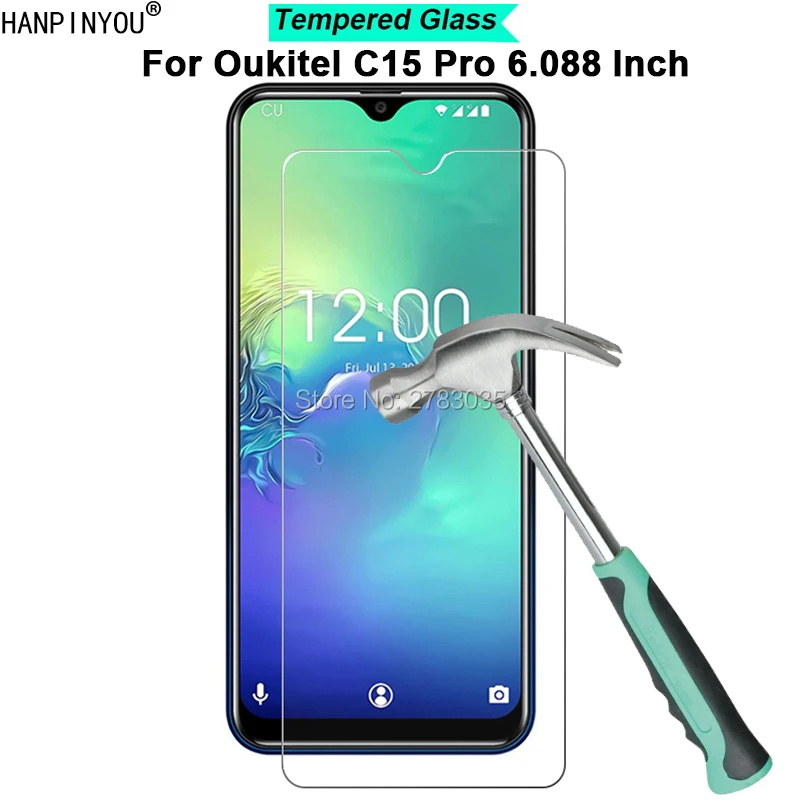 

For Oukitel C15 Pro 6.088" New 9H Hardness 2.5D Ultra-thin Toughened Tempered Glass Film Screen Protector Protect Guard