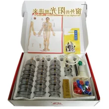 new 32 Pieces Cans cups chinese vacuum cupping kit pull out a vacuum apparatus therapy relax massagers curve suction pumps