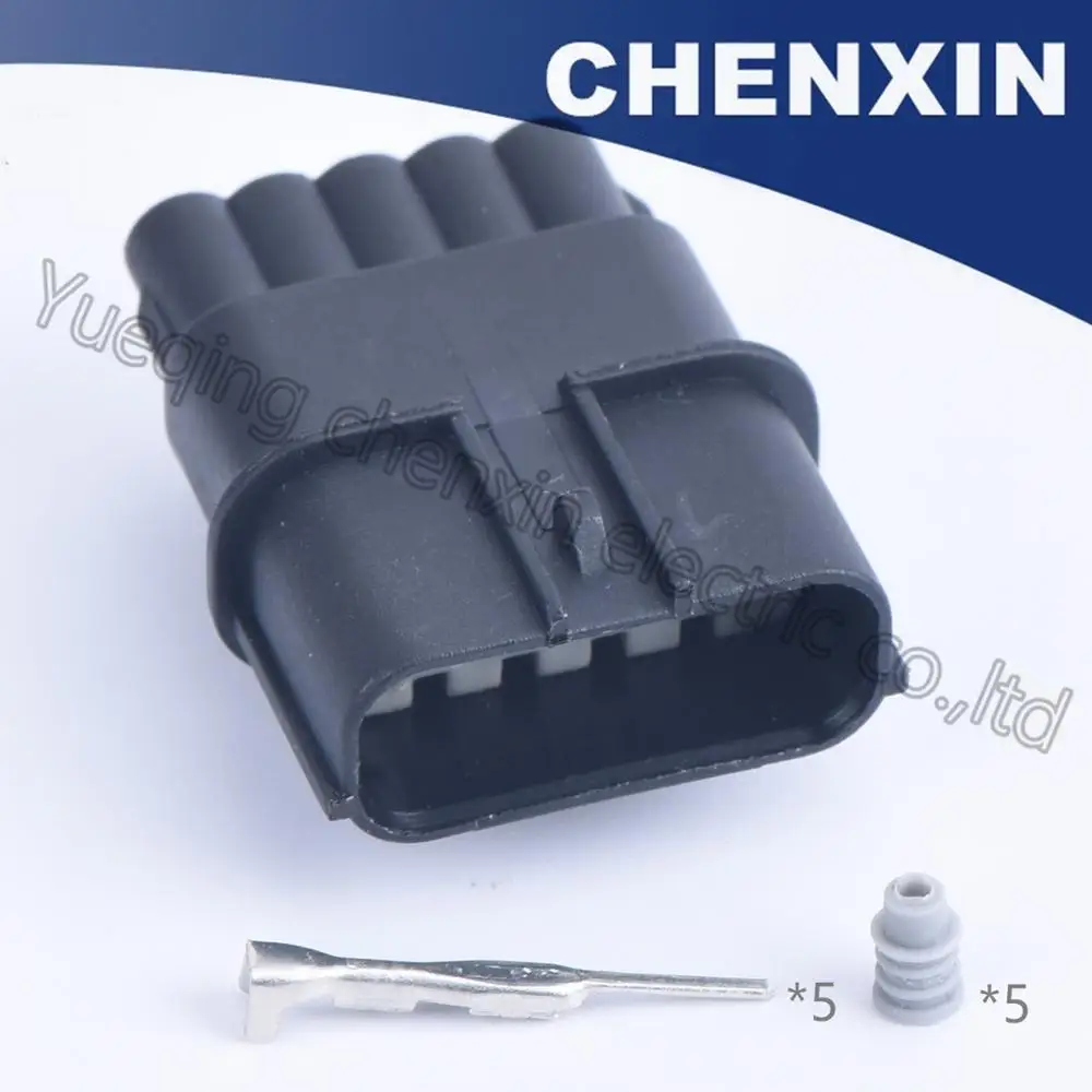 Black 5 pin Sealed waterproof Plastic shell for automobile wires (1.0) male 6189-1081 HX .040 sensor auto connector Black 5 pin Sealed waterproof Plastic shell for automobile wires (1.0) male 6189-1081 HX .040 sensor auto connector