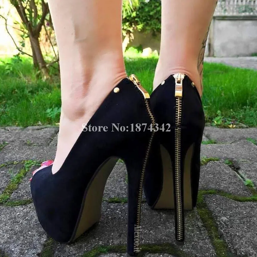 Picture Chaud forme As 5 3 Toe Peep Talon Arrière Zipper Sexy 2019 Desgin Mode Plate Cm Échantillon Haut Picture Femmes as Haute Le Pompes Faible Plus zBBxEg