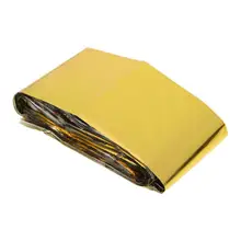 Наружное водонепроницаемое для спасения при аварийной ситуации спальное одеяло из фольги теплое тепловое занавеска для первой помощи