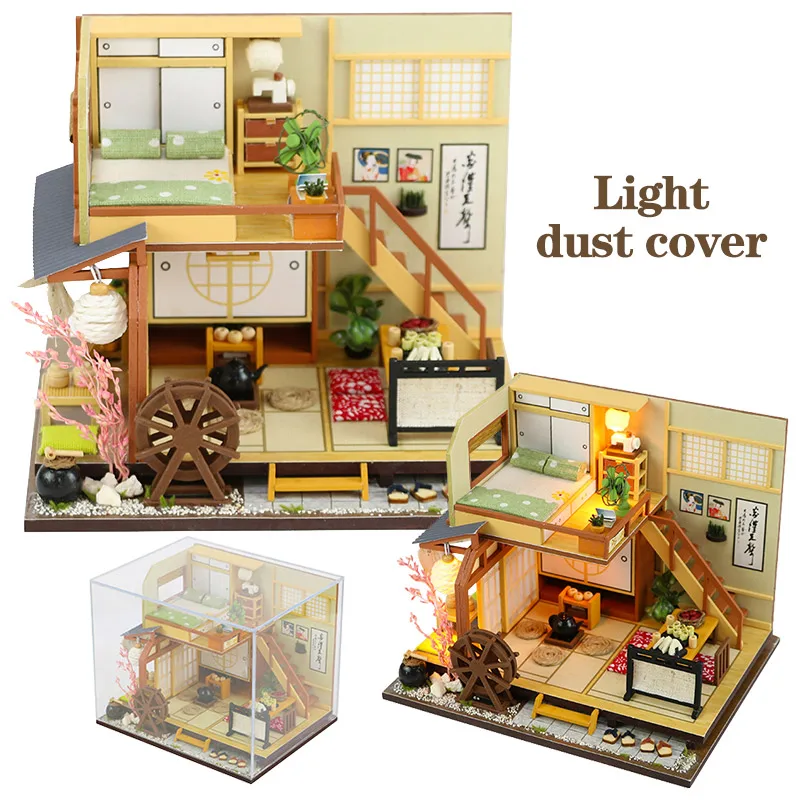 DIY Miniature Loft Dollhouse Kit Mini 3D Simple Modern style Wooden House Toys