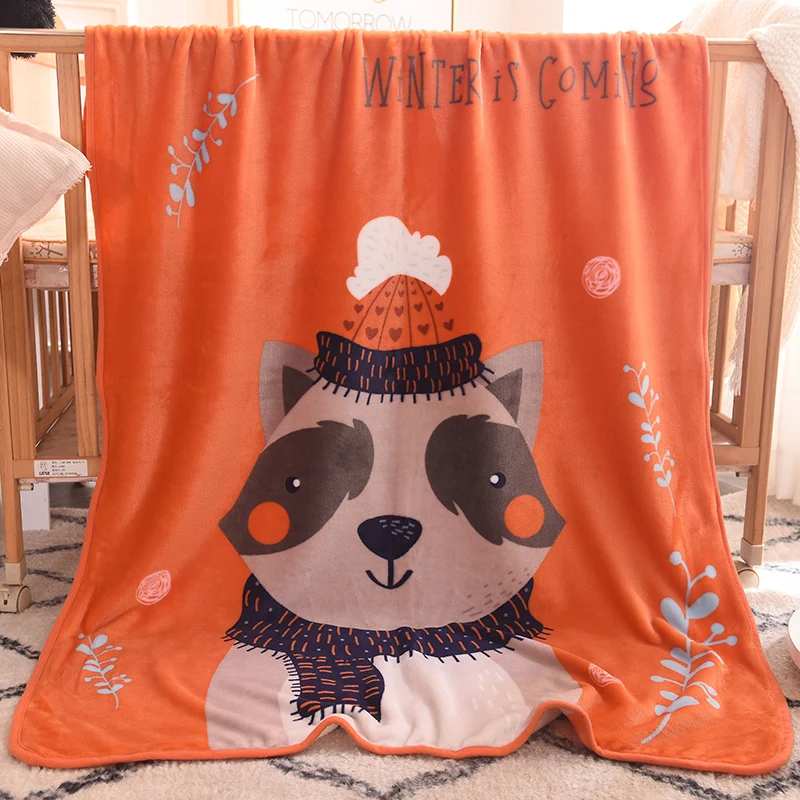 

New Cartoon Children's Blanket Double Blanket Warm Comfortable Machine Washable Spring and Autumn Blanket Boy Girl Child Gift