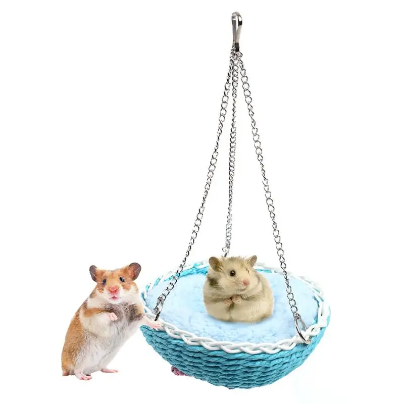 

Hanging Hamster House Bed Hammock Pet Cage Sleeping Nest Pets Bed Rat Weave Hamster Toy Small Animals Basket Pet Products