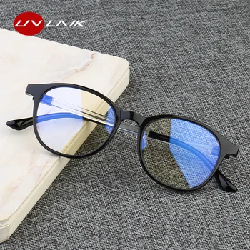 UVLAIK Anti lumière bleue lunettes cadre femmes Protection oculaire Anti rayonnement lunettes hommes anti rayons bleus aucun degré lunettes plates