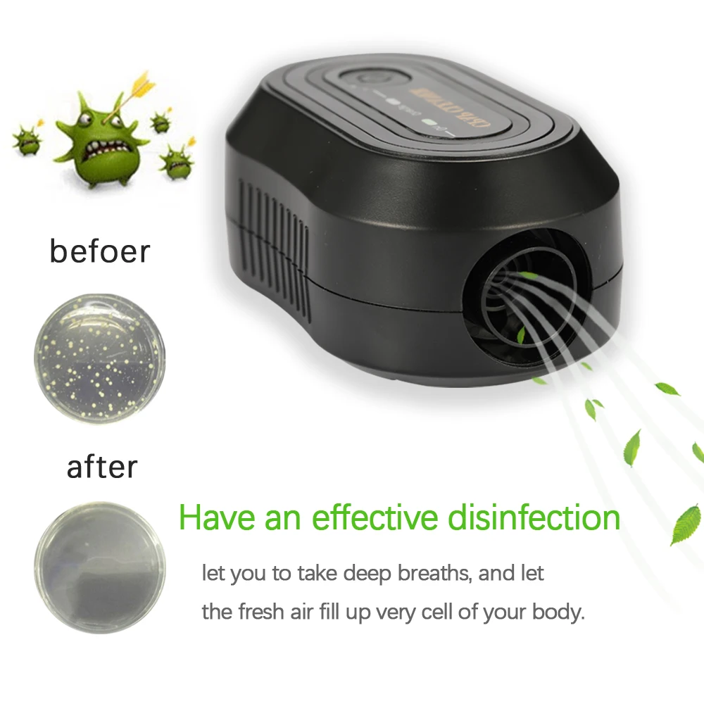 

2200mAh CPAP Ozone Generator Ventilation Disinfector Sterilizer Air Purifier Air Disinfection Vegetable CPAP Cleaner USB Port