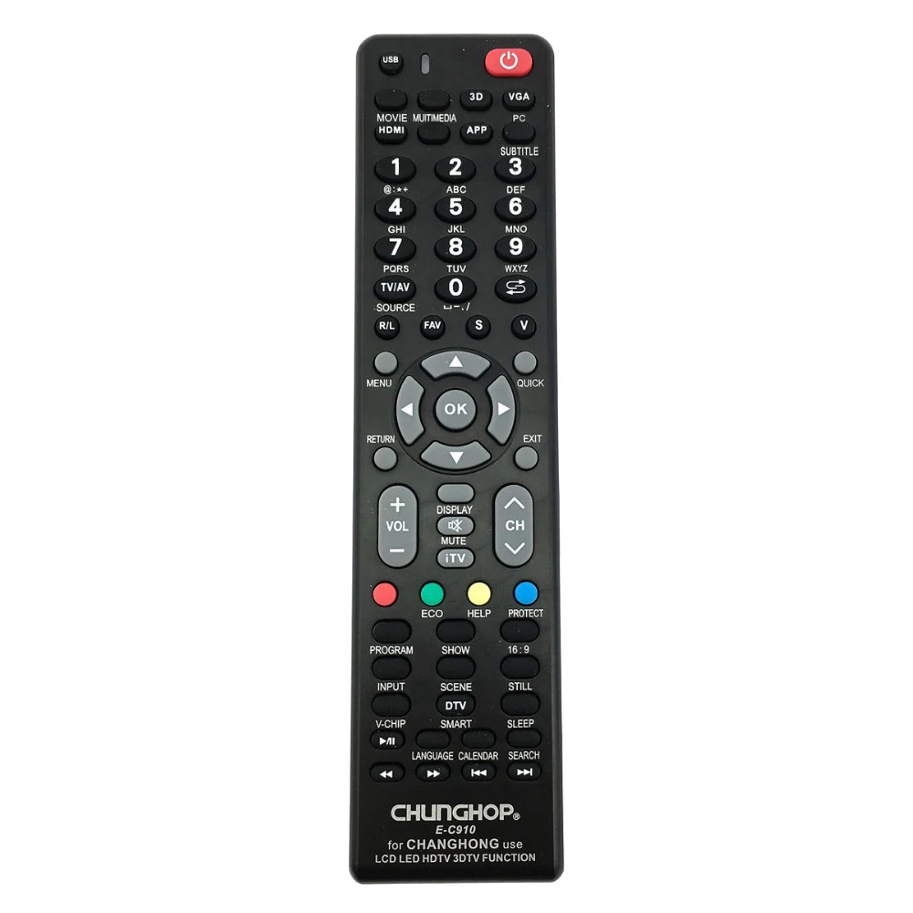 

IG-CHUNGHOP for changhong tv remote control controller E-c910 RL57AX KPT7C RB67B RP57H RL58A RK60B RP57L RP67C KPT9A-4 KPT9B K