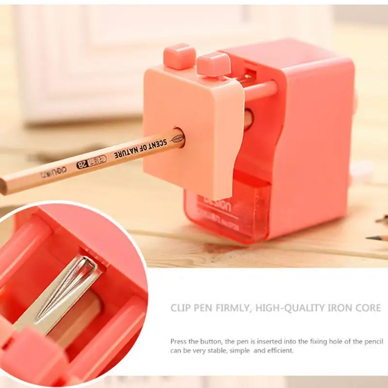 

Pencil Sharpener Color Series Student Office Hand Shake Manual Lovely Innovative Pencil Sharpener Stationery Supplies