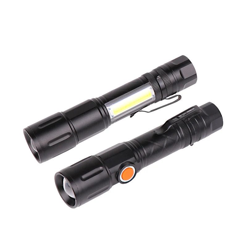 Клэр 1245 факела T6 COB LED 5 режимов USB Перезаряжаемый Телескопический светодиодный