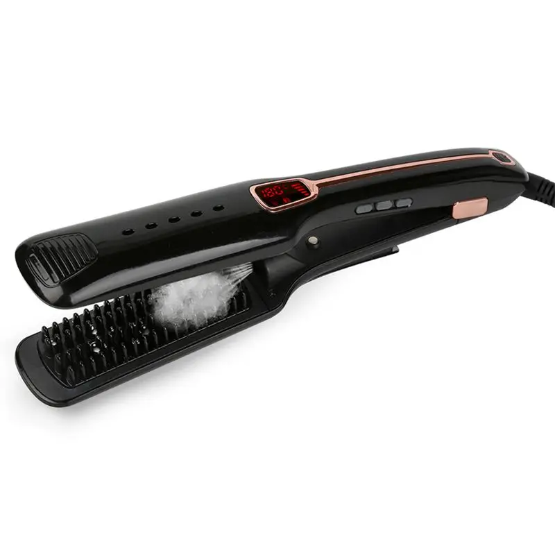 

Multifunctional Negative Ion Infrared Spray Steam Straight Hair Comb Two Purpose Straight Hair Wand Curling Iron