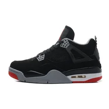 Jordan Air Retro 4 Men Basketball shoes bred Fire Red Oreo White Cement Black Cat Thunder Athletic Outdoor Sport Sneakers 41-46