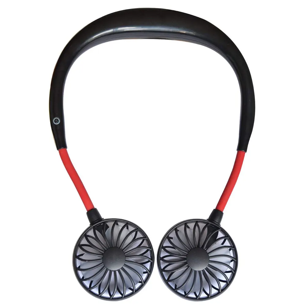 

Multi-Functional Rechargeable Hanging Mini Fan Head Neckband Fan Portable Mini Usb Fan Air Cooling Fan For Home