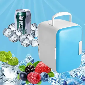 

4L 12V Eletric Mini Car Fridge Portable Car Home Refrigerator Fridge Auto Cooler Dual-use Cool Warmer Cans Beer Cooler Freezer