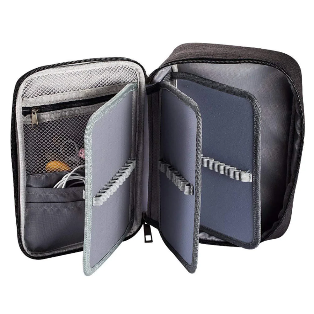 

72 Slots Large Capacity Sketch Brush Handle Storage Case Sturdy Canvas Pencil Organizer Zipper Art Supplies Storage #4