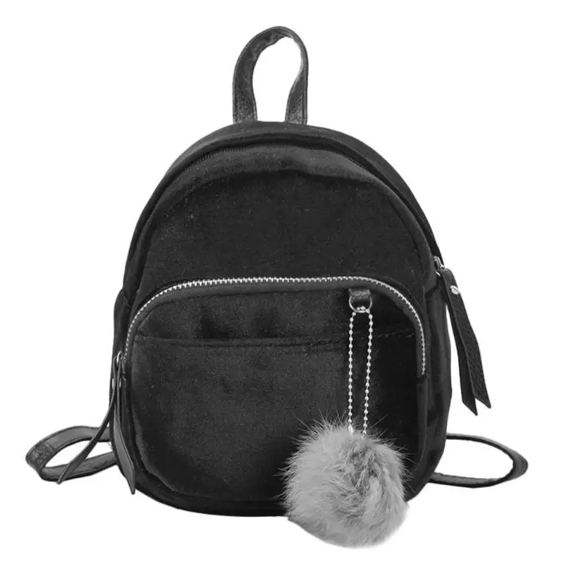 

Women Mini Velvet Backpacks Fashion School Bag For Teenage Girls Travel Shoulder Bag Corduroy Back Pack