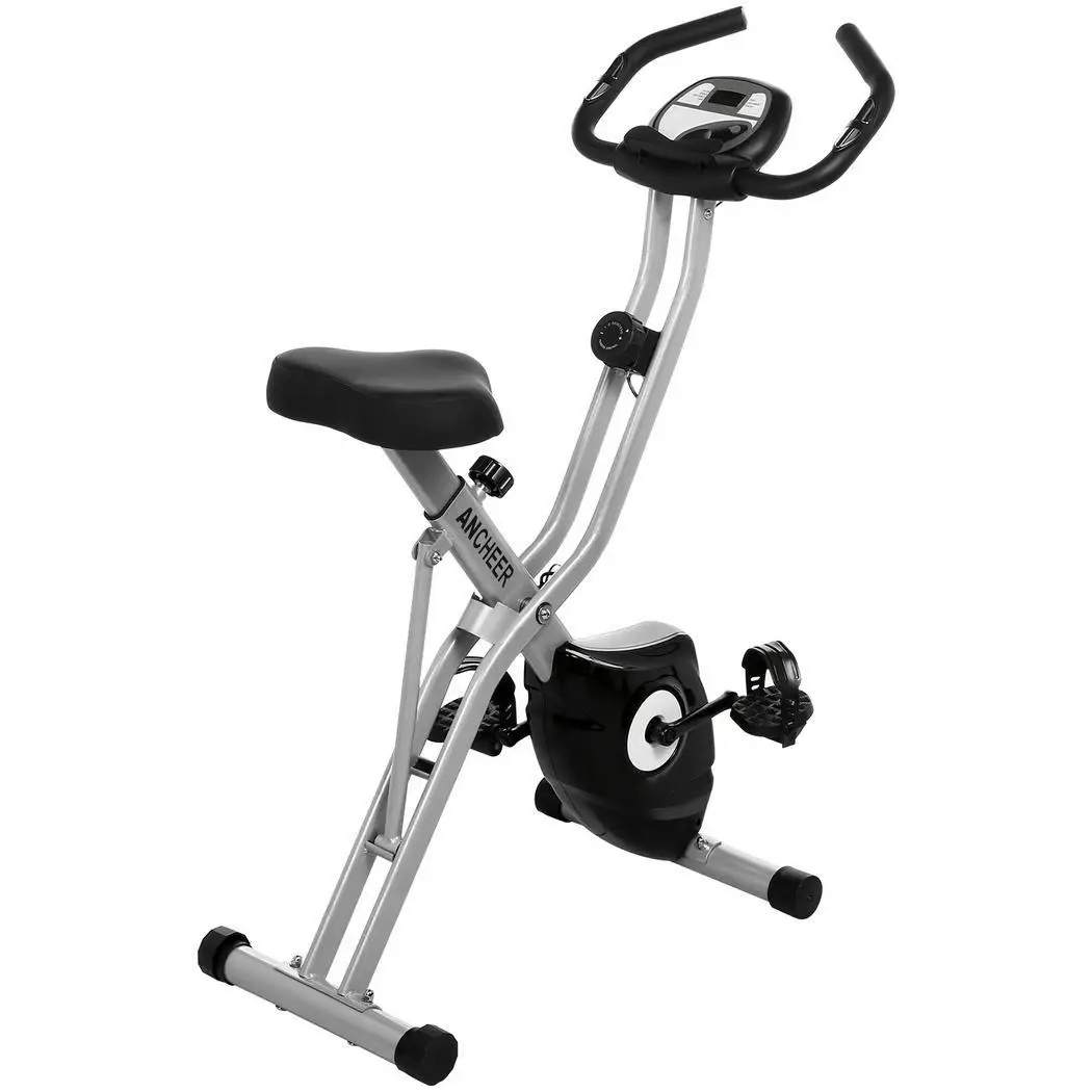 

Folding 10 Levels Magnetic Resistance Upright Exercise Bike 120KG Fitness 40cm/15.7inch Equipment Rubber