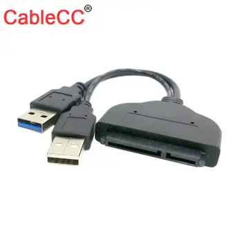 

10pcs/lot CY USB 3.0 to SATA 22P 2 5" Hard Disk Driver Adapter with USB Power Cable