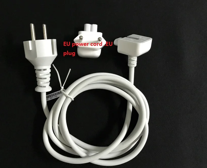 

Europe Eu Plug 1.8M Extension Power Cable Cord +Eu plug for Apple Macbook Mac pro ipad Air Charger Adapter