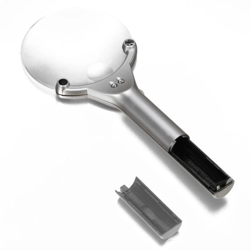 130Mm Handheld Portable Illumination Hand Magnifier Magnifying Glass Loupe Tool With 2 Led Lights Lamp | Инструменты