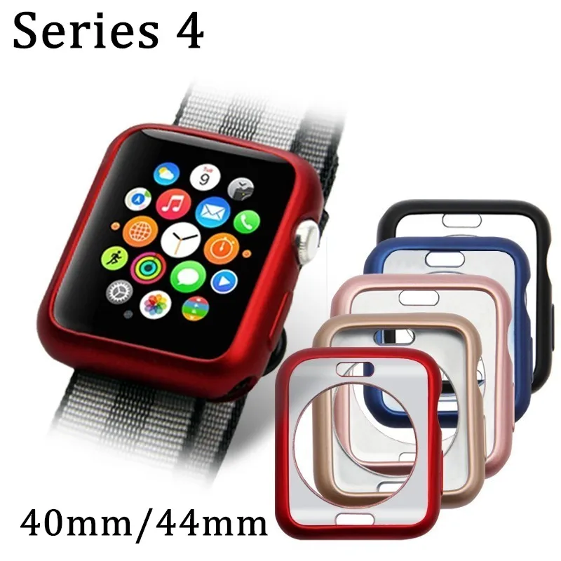 

For Apple Watch Series 4 44mm 40mm Cases Protector Soft TPU Case Protective Perfect Match Bumper Watch Accessorie