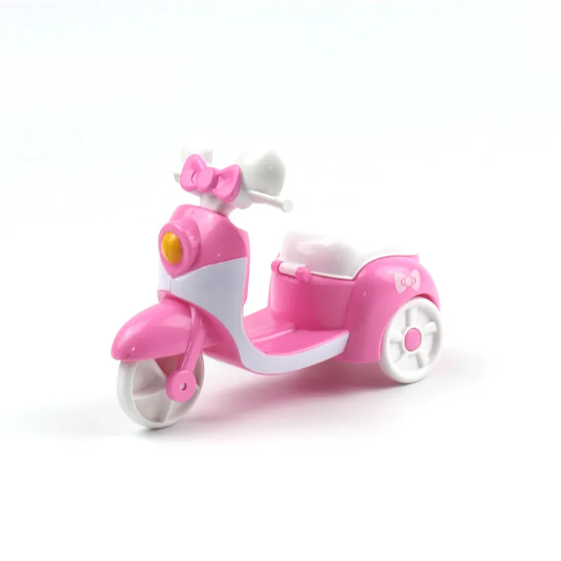 

Little Motorcycle Three-wheeled Doll Accessories Girl Motorcycle Children Lovely Mini Simulation Model Car Girl Pretend Play Toy
