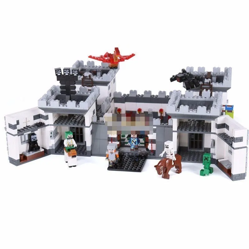 

New 1627pcs Plastic Block Life Jihad Castle XB09005 Assembling Spelling Insert Alpinia Oxyphylla Grain Building Blocks