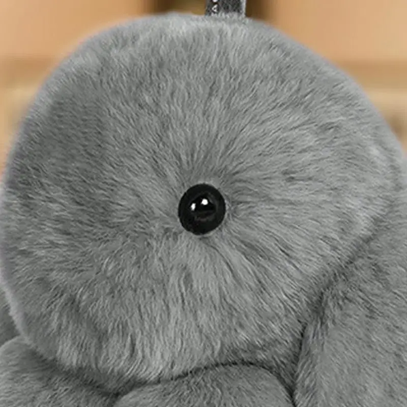 14 см милый плюф кролик рекс искусственный мех кролика для женщин сумка игрушка кукла пушистый помпон прекрасный брелок с помпоном