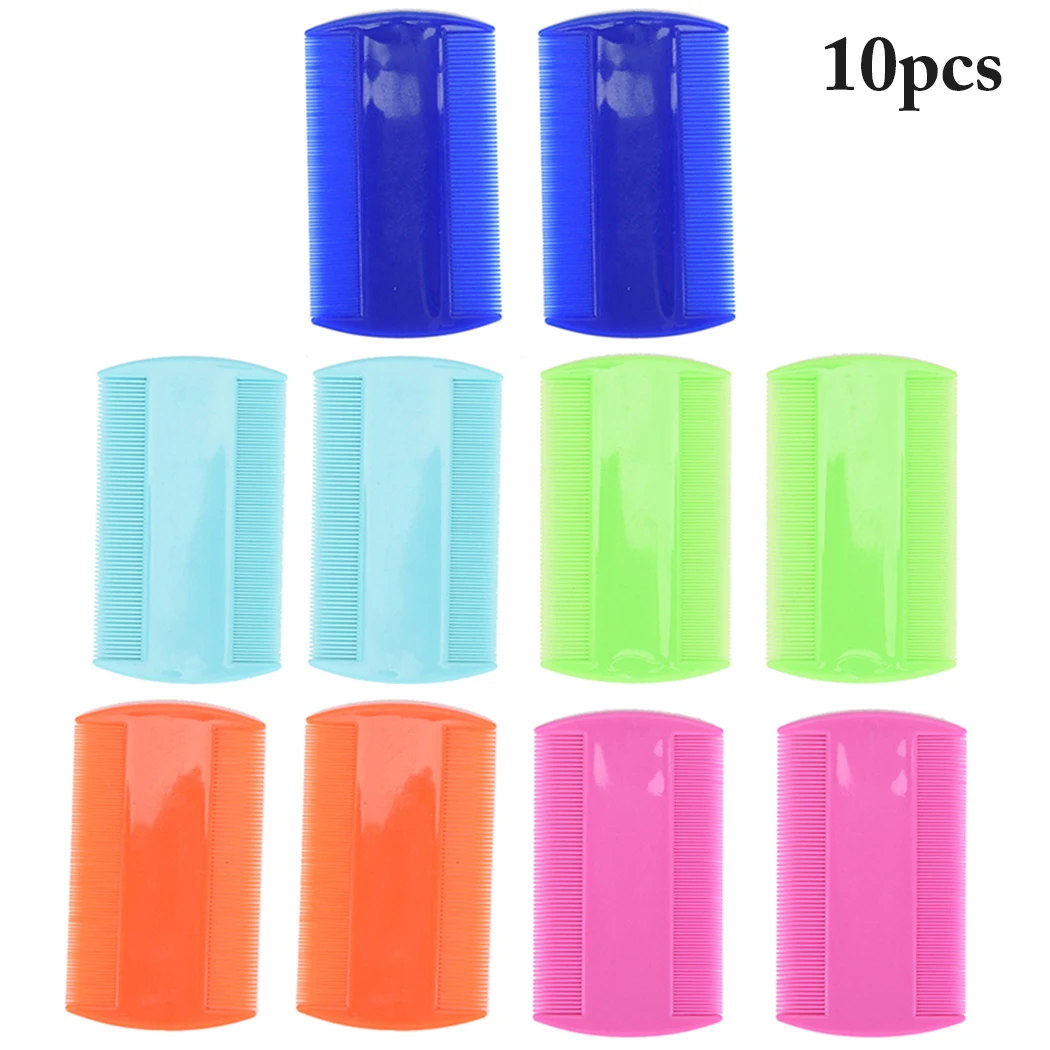 

10pcs Pet Combs Dual Sides Anti-static Lice Comb Grooming Comb for Dogs Professional Grooming Combs Dog Cat Cleaning Brush
