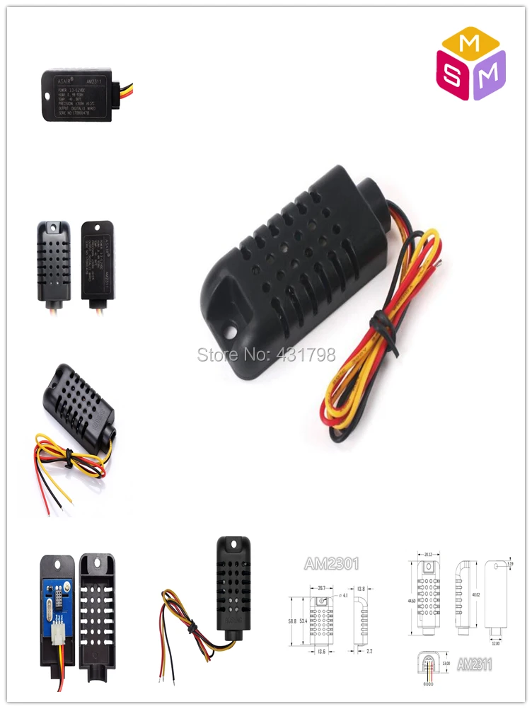 

AIoT NetworK AM2311/AM2301 Digital type Temperature and humidity sensor High precision composite type Humidity sensitive