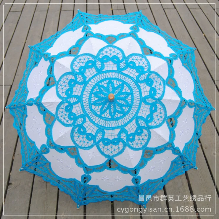 

Manual bai dai li Process hua bian san L Lace Princess Cotton Wedding Dance Props Decoration Rain Or Shine xiu crafts hua san