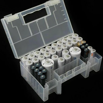 

Plastic Battery Storage Box Case Organizer Holder Container for AAA AA Battery Transparent Case Small volume 15*8.7*5.5cm