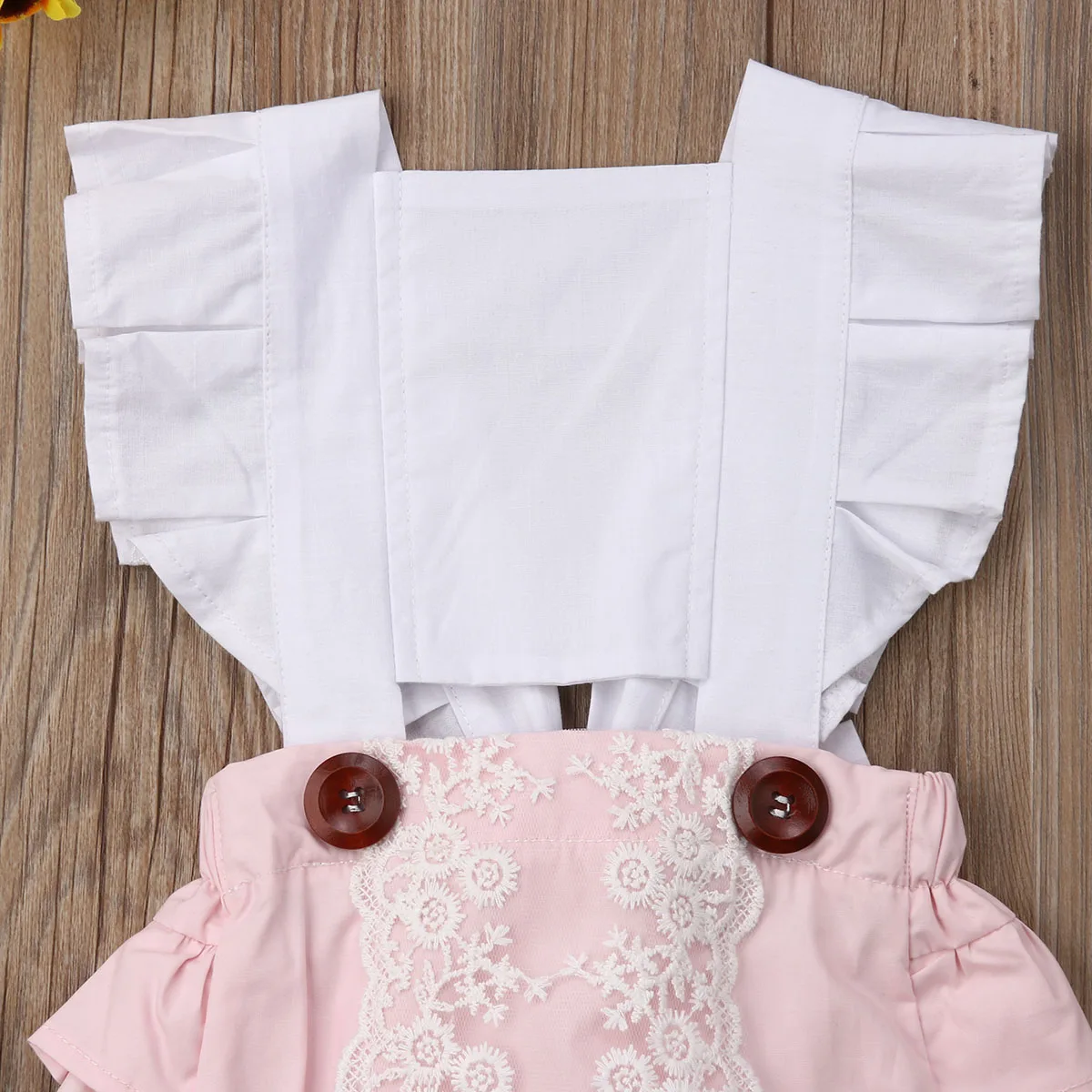 2019 طفلة الصيف الملابس الدانتيل نقطة زهرة عارية الذراعين رومبير بذلة تتسابق ل الوليد ملابس الأطفال طفل طفل