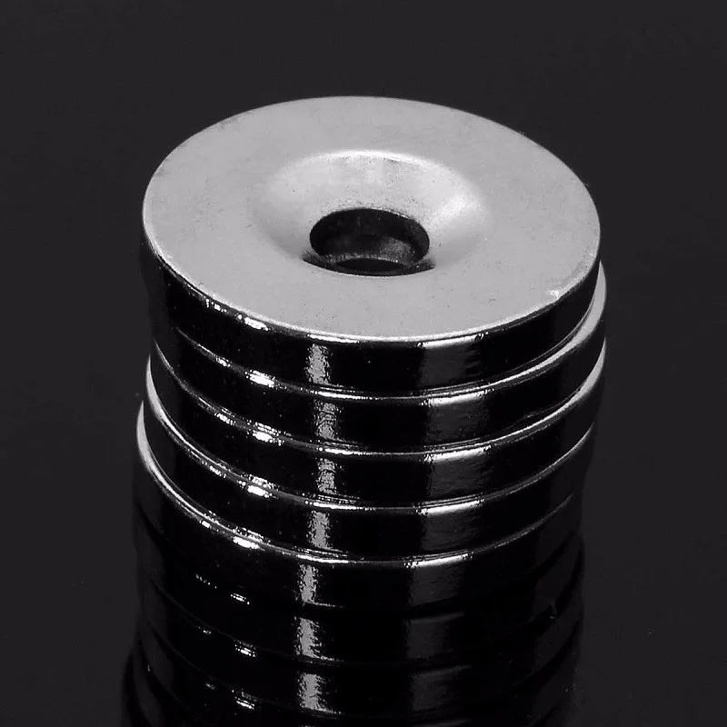 

20 x 3mm 5mm Hole 10pcs N52 Strong Ring Round Magnets Rare Earth Neodymium Circular Permanent Magnet Super magnetic