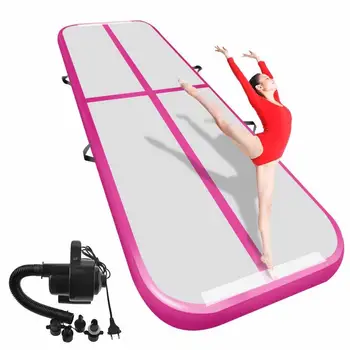 

Inflatable Gymnastics Airtrack Tumbling Air Track 3M 4M 5M Floor Trampoline Air Pump For Home Use/training/cheerleading/beach