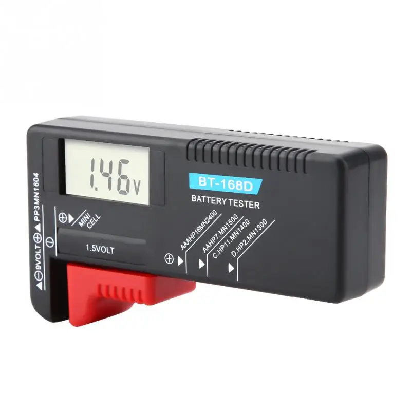 BT 168D тестер батареи Универсальный цифровой с ЖК дисплем AA/AAA/C/D/9 V/1 5 V Кнопка