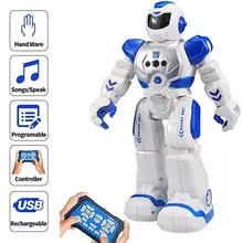 

LeadingStar Intelligent Remote Control Robot for Kids Programmable Robot with Infrared Controller Toys Dancing Singing LED Eyes