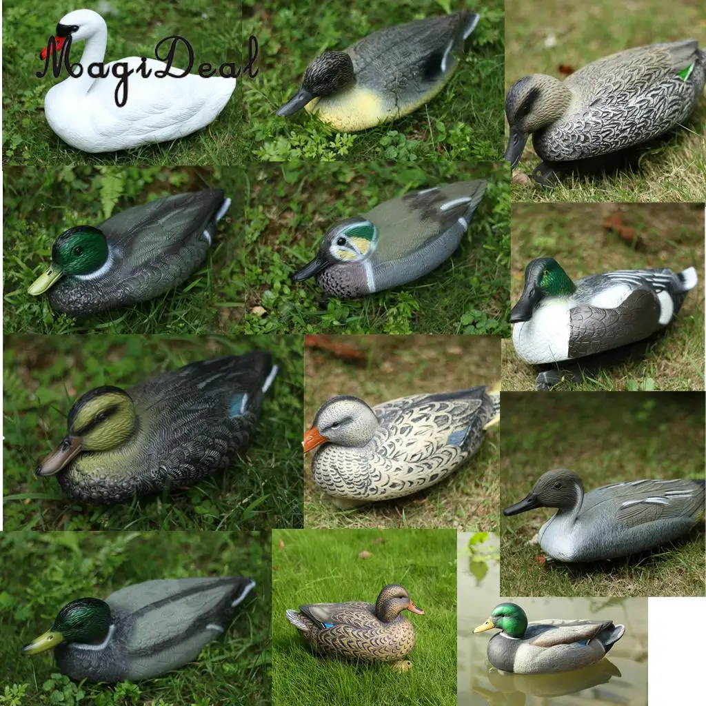

MagiDeal Plastic Floating Swan Decoy for Outdoor Hunting &Fishing Garden Tactical Acce Home Garden Decor Scarer Scarecrow
