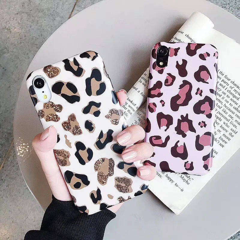 Sexy Leopard Print Phone Case for iPhone XS MAX X/XR/6/6S/7/8Plus Luxury Silicon Soft Patterned Mate Cover |