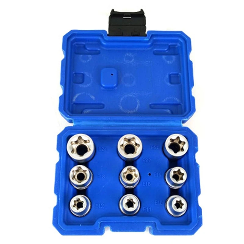 

9pcs/set Nuts Driver Bits Socket Sleeve Screwdriver Chromium Vanadium Steel Wood Metal Working Tool 2018 New Arrival