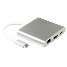 Usb C к Hdmi 4K Gigabit Ethernet Rj45 порт Usb 3,1 type C адаптер usb-c разветвитель концентратор для Macbook Hdtv Chromebook Pixel