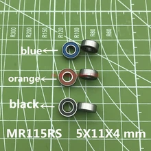 2019 Hot Sale Mr115rs Bearing Abec-3 (10pcs) 5x11x4 Mm Miniature Mr115-2rs Ball Bearings (blue Orange Black) Sealed Mr115 2rs