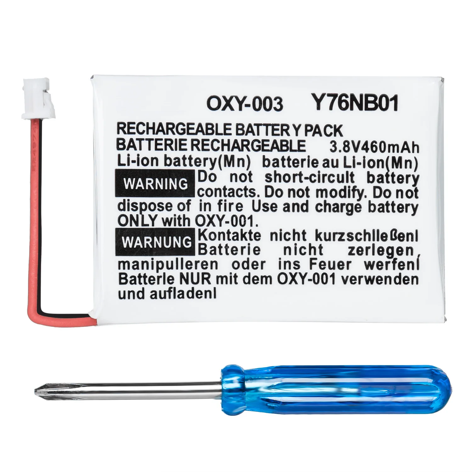 

460mAh 3.8V Rechargeable Lithium-ion Battery Kit Pack for Nintendo GBM Game Boy Micro