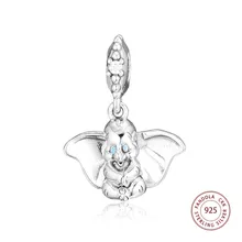 Аутентичные бусины из стерлингового серебра 925 Подвески Dumbo подходит Pandora Браслеты DIY бусины для изготовления ювелирных изделий berloques kralen