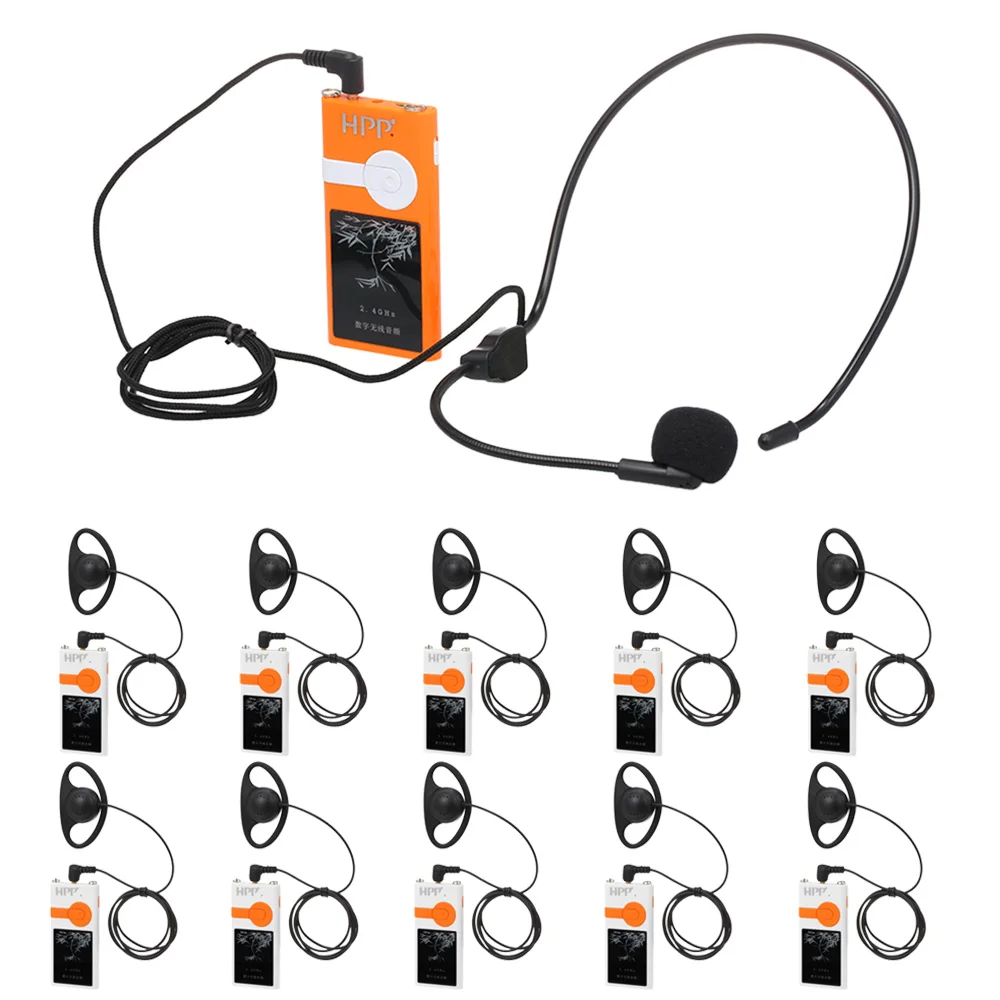 10 Receivers 1 Transmitter With Lanyard Audio Tour Guide Acoustic 10 Receivers 1 Transmitter With Lanyard Audio Tour Guide Acoustic