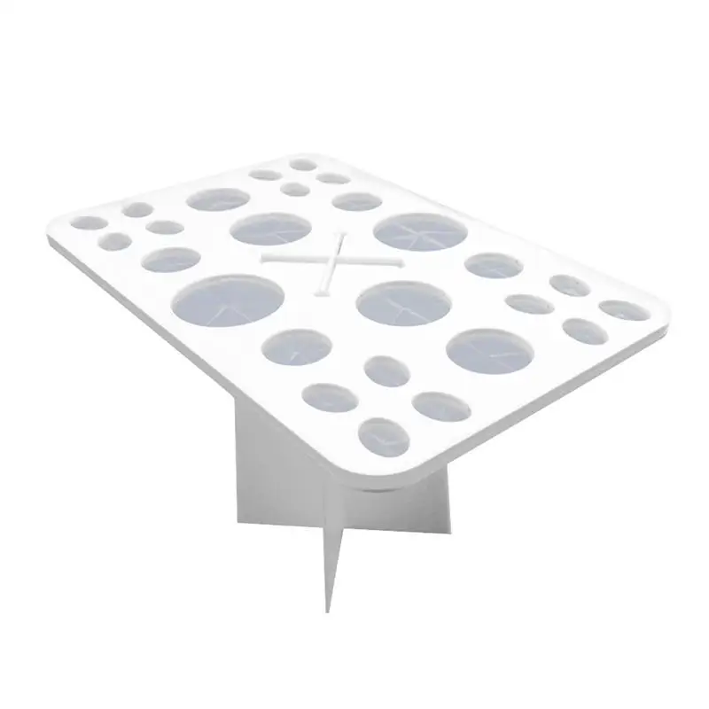 Держатель для кистей для макияжа 26 разных размеров с отверстиями для сушки кистей держатель для хранения косметики органайзер Инструменты(белый