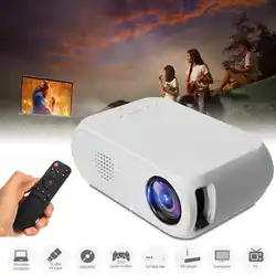 YG320 1080 P Мини Портативный светодиодный проектор 4000 люмен 23 языков дома ТЕАТР может читать U диск TF карты AV подключения DVD коробка